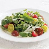 Heirloom Cherry Tomato, Fennel & Arugula Salad with Goat Cheese Dressing