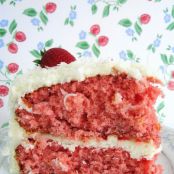 Summer Strawberry Coconut Cake