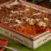 Sweet Potato Casserole with Marshmallows & Pecans