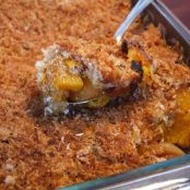 BUTTERNUT SQUASH CHEDDAR GRATIN W/ ROSEMARY BREADCRUMBS