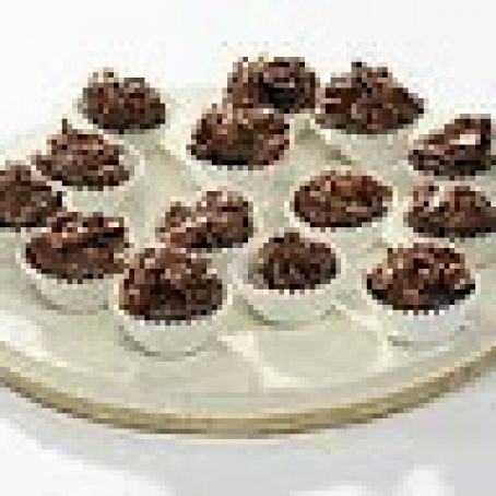 Chocolate Caramel Crispy Cakes