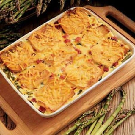 Asparagus Cheese Strata Main Dish Recipe
