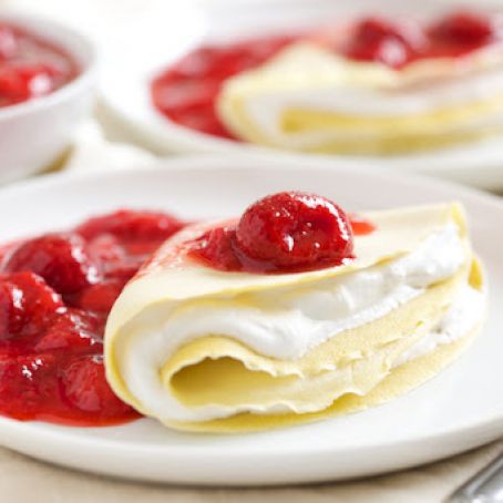 Strawberries and Cream Crepes