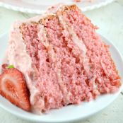 Strawberry Triple Layer Cake (Cake Mix)