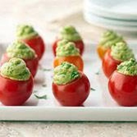 Avocado Pesto Stuffed Tomatoes