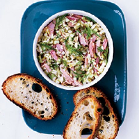 Potted Ham with Cabbage and Pickles