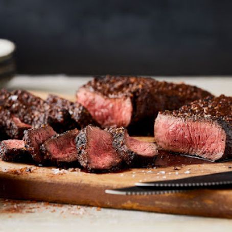 Cocoa Encrusted Steak with Merlot Glaze for 2