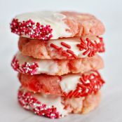 Cookies: White Chocolate Cherry Shortbread Cookies