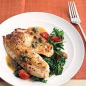 Tilapia with Arugula, Capers, and Tomatoes