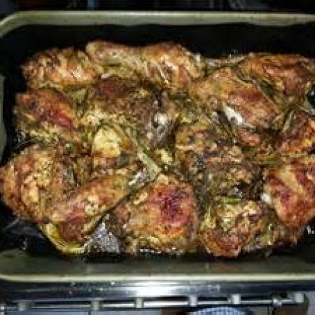 Chicken Legs, Marinated with Red WIne