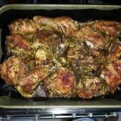 Chicken Legs, Marinated with Red WIne