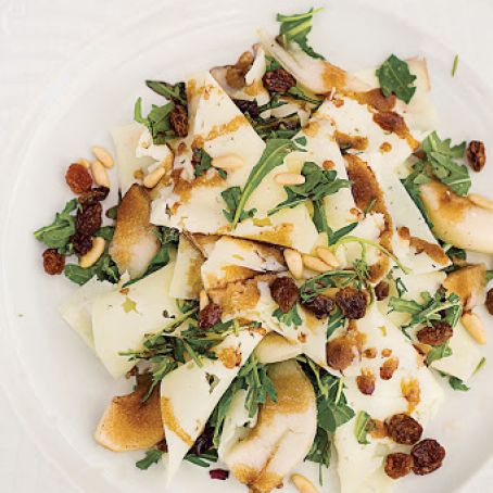 Arugula, Pecorino, Pine Nut, and Pear Salad (Rucola con Pecorino, Pignoli e Pere)