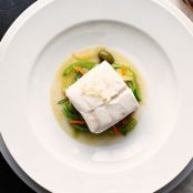 Steamed Fillet of Halibut with Picholine Olives