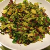 Shredded Brussels Sprouts with Turkey Bacon