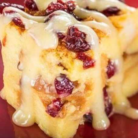 Orange Cranberry Bread Pudding With Vanilla Sauce-Food and Wine Festival Disney