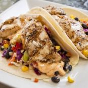 Fiery Fish Tacos with Crunchy Corn Salsa