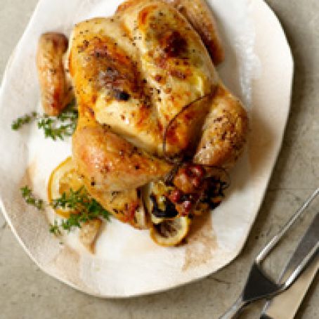 Roasted Chicken with Lemon & Bay Leaf