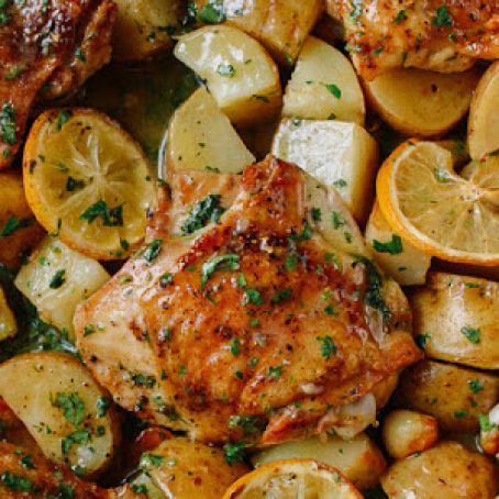 Roasted Chicken Legs and Potatoes