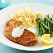 Turkey Schnitzel with Creamy Dill Sauce