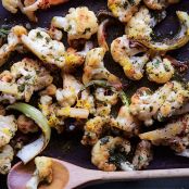 Roasted Cauliflower with Lemon-Parsley Dressing
