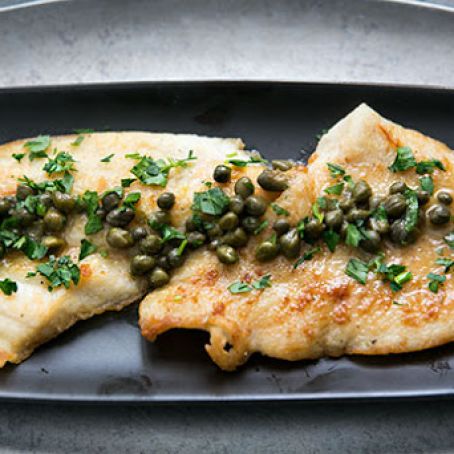 SOLE-Sole Piccata with Grapes and Capers