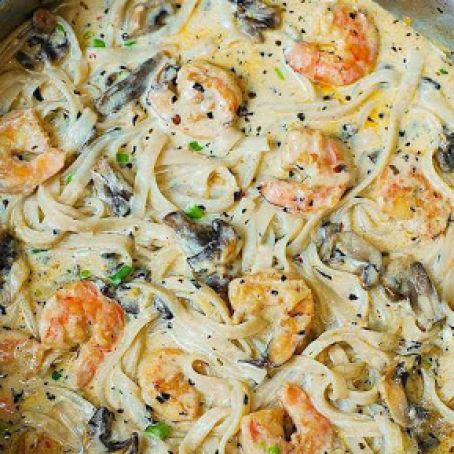 Creamy Shrimp and Mushroom Pasta