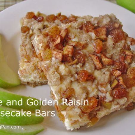 Apple and Golden Raisin Cheesecake Bars