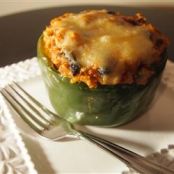 Vegetarian Mexican Inspired Stuffed Peppers