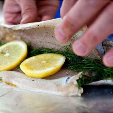 WHOLE RAINBOW TROUT BAKED IN FOIL