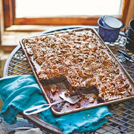 Texas Sheet Cake with Fudge Icing