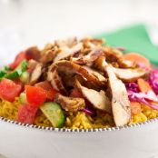 Chicken Shawarma Bowl with Basmati Rice & Mediterranean Vegetables