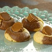 PEANUT BUTTER AND CHOCOLATE MARBLED COOKIES