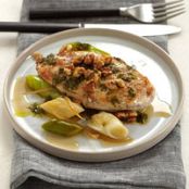 Chicken Breasts with Walnuts, Leeks and Candied Lemon