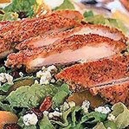 Pecan-Crusted Chicken Salad with Honey-Mustard Dressing
