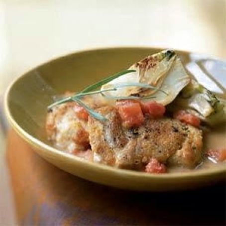 Chicken with Fennel, Tomato, and Tarragon Vinegar
