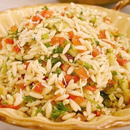 Cold Orzo Salad with Roasted Vegetables