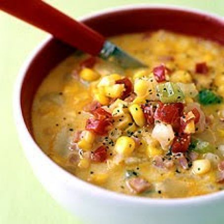 Summer Corn, Bacon and Potato Chowder