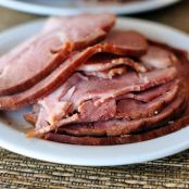 ham - maple brown sugar slow cooker ham
