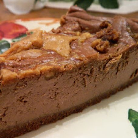 Chocolate and Peanut Butter Swirl Cheesecake