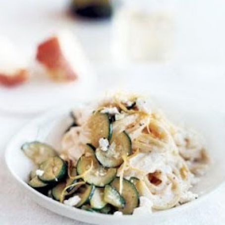 Pasta with Zucchini & Goat Cheese