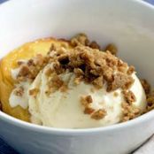 roasted peach sundaes
