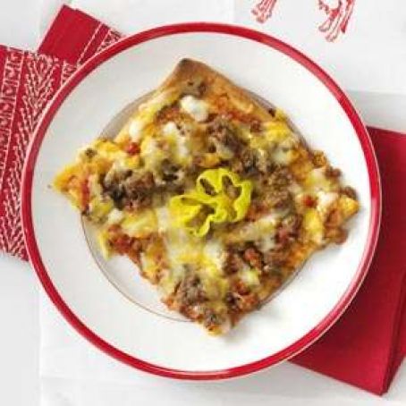 Kid Tested Cheeseburger Pizza