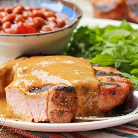 BBQ Pork Chops with Carolina BBQ Sauce