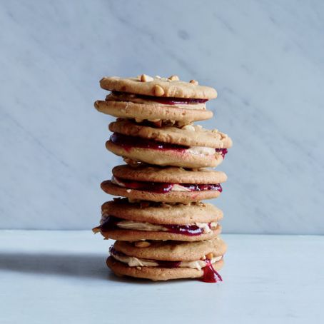 Peanut Butter and Jelly Sandwich Cookies