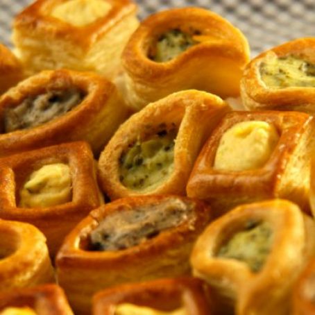 Mini Spinach and Mustard Quiches Made with Crescent Roll