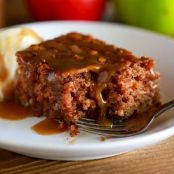 Baked Apple Pudding and Rum Sauce
