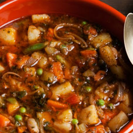 Rustic Carmelized Onion Minestrone