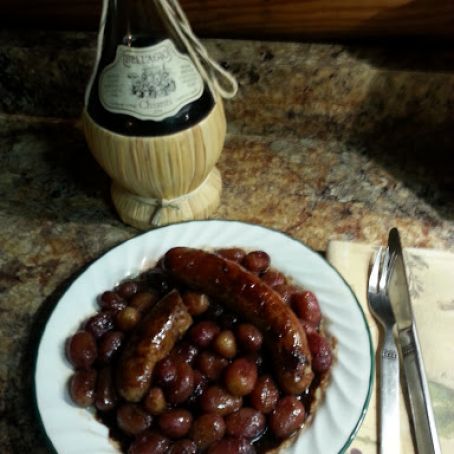 Italian Sausages and grapes