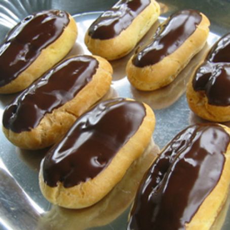 Mini Chocolate Raspberry Eclairs