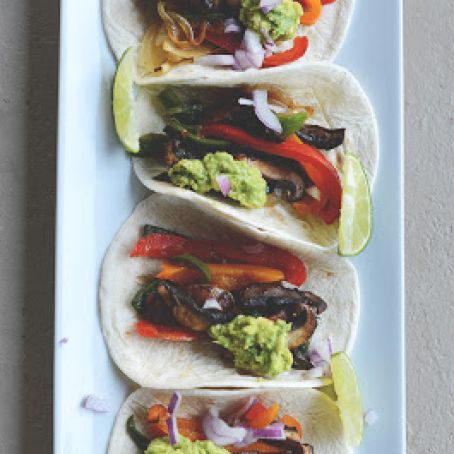 Poblano and Portobello Fajitas